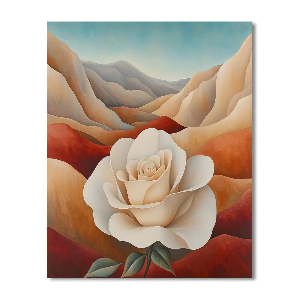 Georgia O Keeffe Inspired Desert Rose Canyons Paint by numbers kits