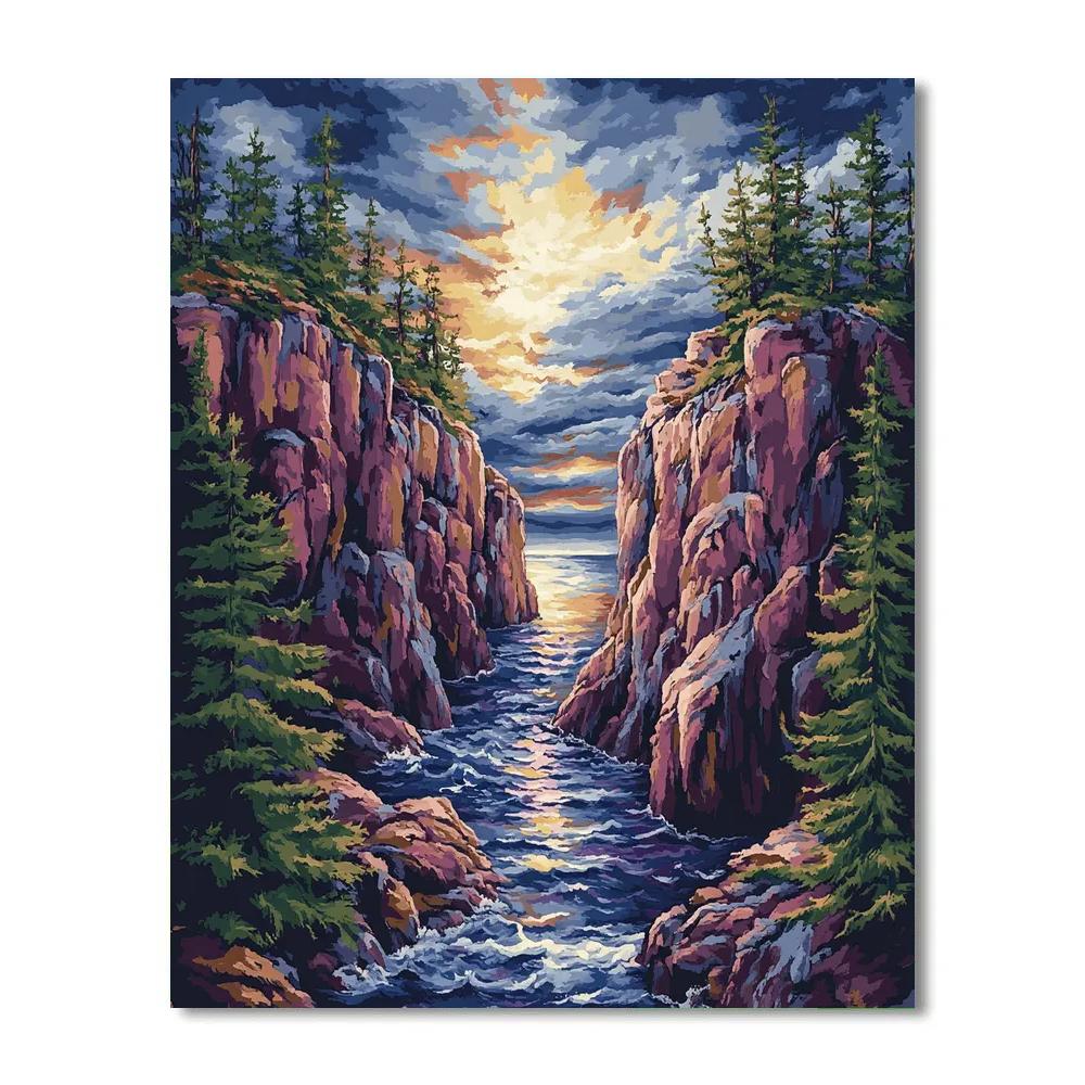 Arthur Lismer Inspired High Channel Stormlight Paint by numbers kits