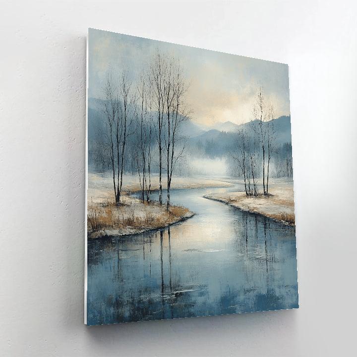 Claude Monet Inspired Winter River Haze Painting by numbers kit