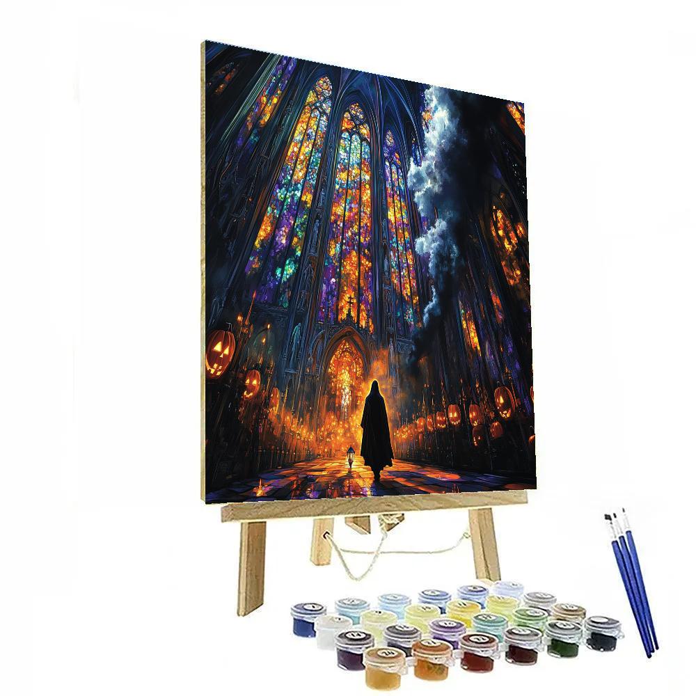 Cathedral Of Halloween Glass And Smoke paint by color