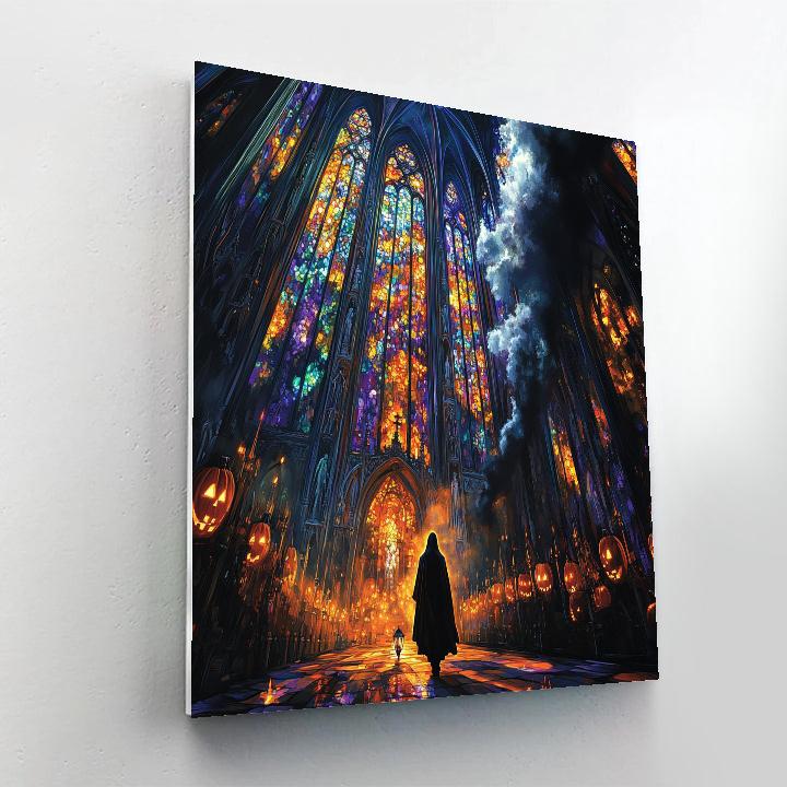 Cathedral Of Halloween Glass And Smoke paint by color