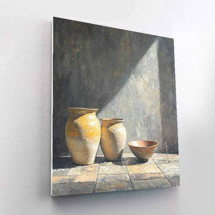Diego Velazquez Inspired Ceramic Water Jars In Morning Haze Painting by numbers kit