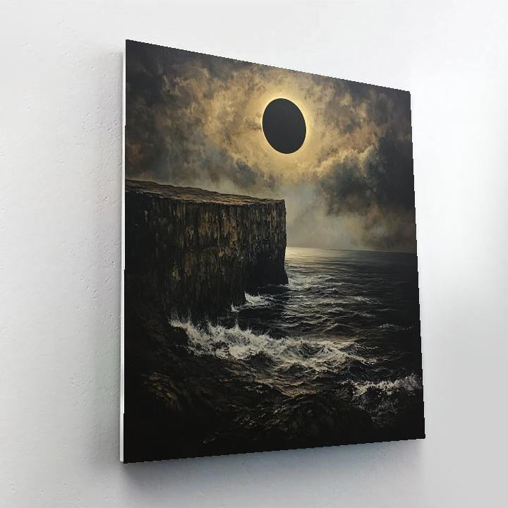 Francisco Goya Inspired Eclipse Over Crumbling Cliff Numbered painting kits
