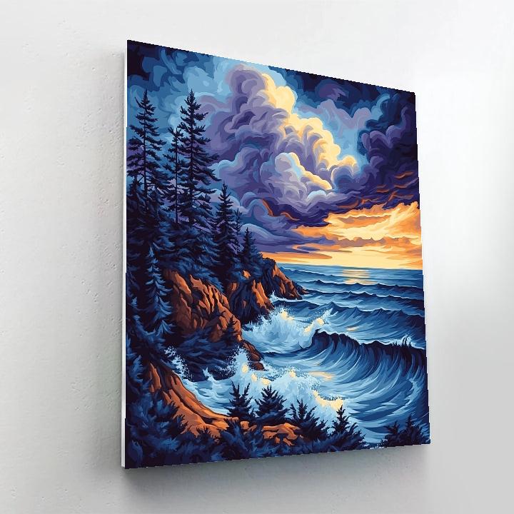 Emily Carr Inspired Thunderous Pacific Headland Numbered painting kits