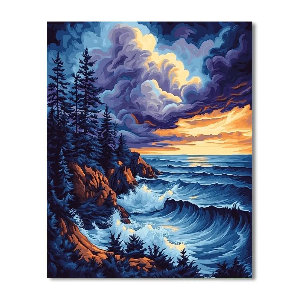 Emily Carr Inspired Thunderous Pacific Headland Numbered painting kits