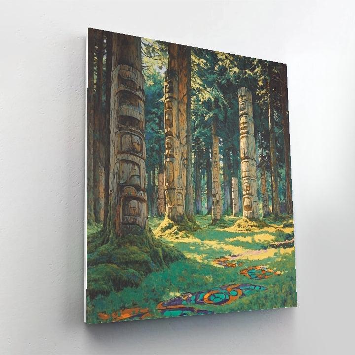 Emily Carr Inspired Forest Embrace Of Ancient Totems DIY paint by numbers