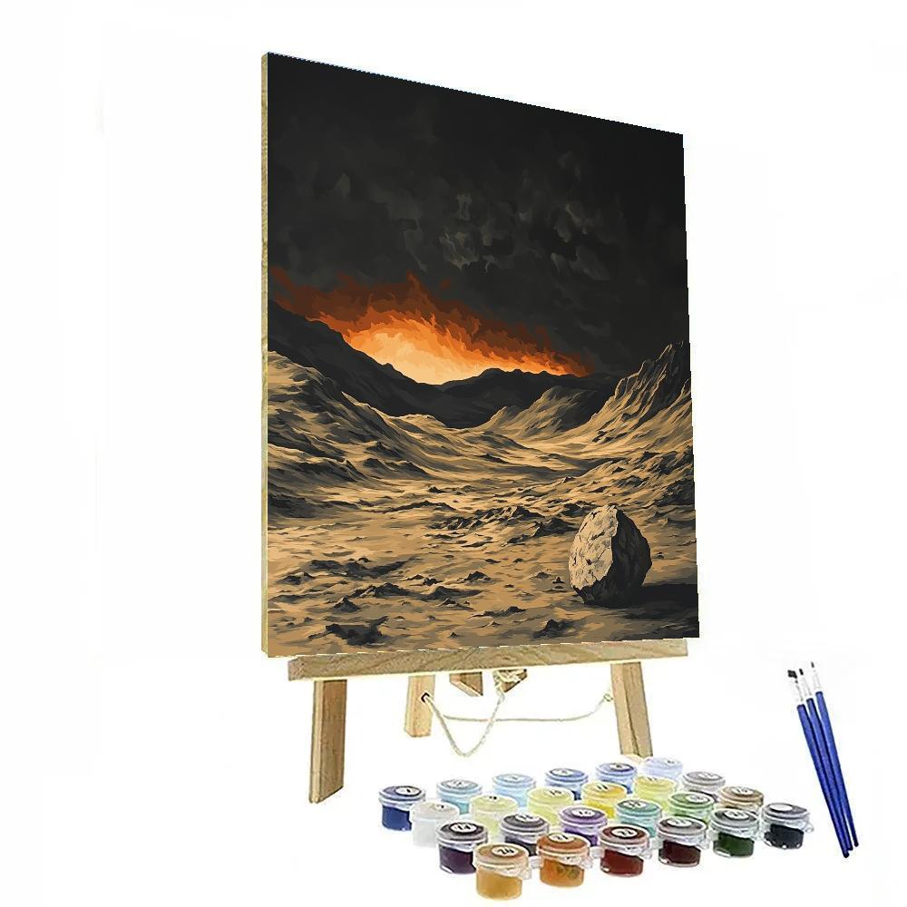 Francisco Goya Inspired Ember Horizon Beyond Barren Hills Numbered painting kits