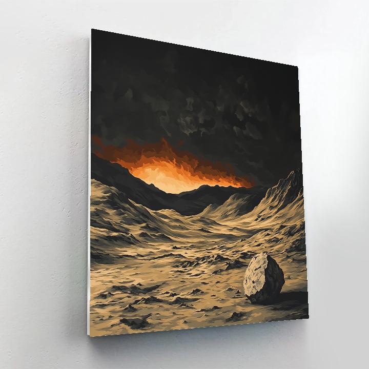 Francisco Goya Inspired Ember Horizon Beyond Barren Hills Numbered painting kits