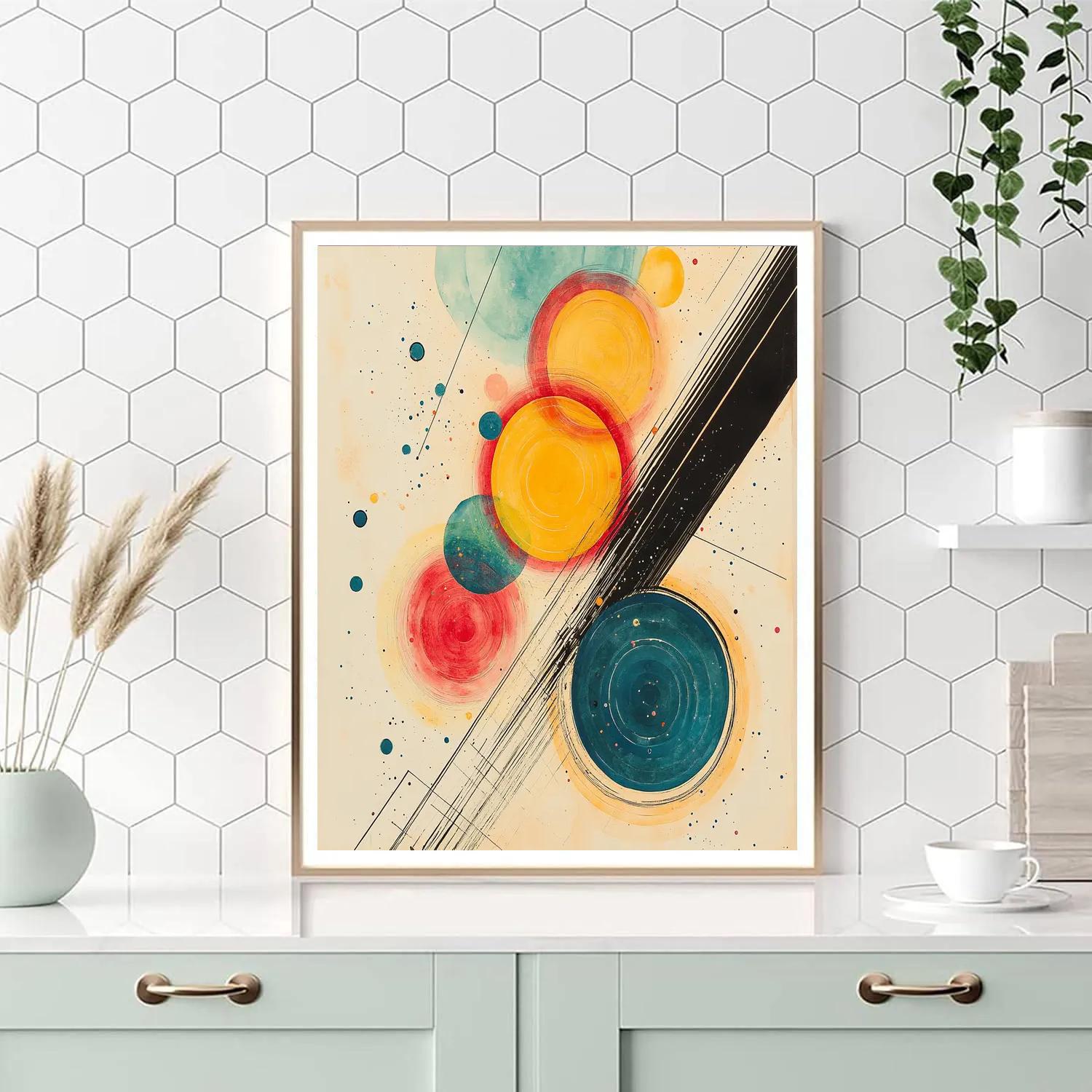 Kandinsky Inspired Abstract Planetary Orbits paint by color