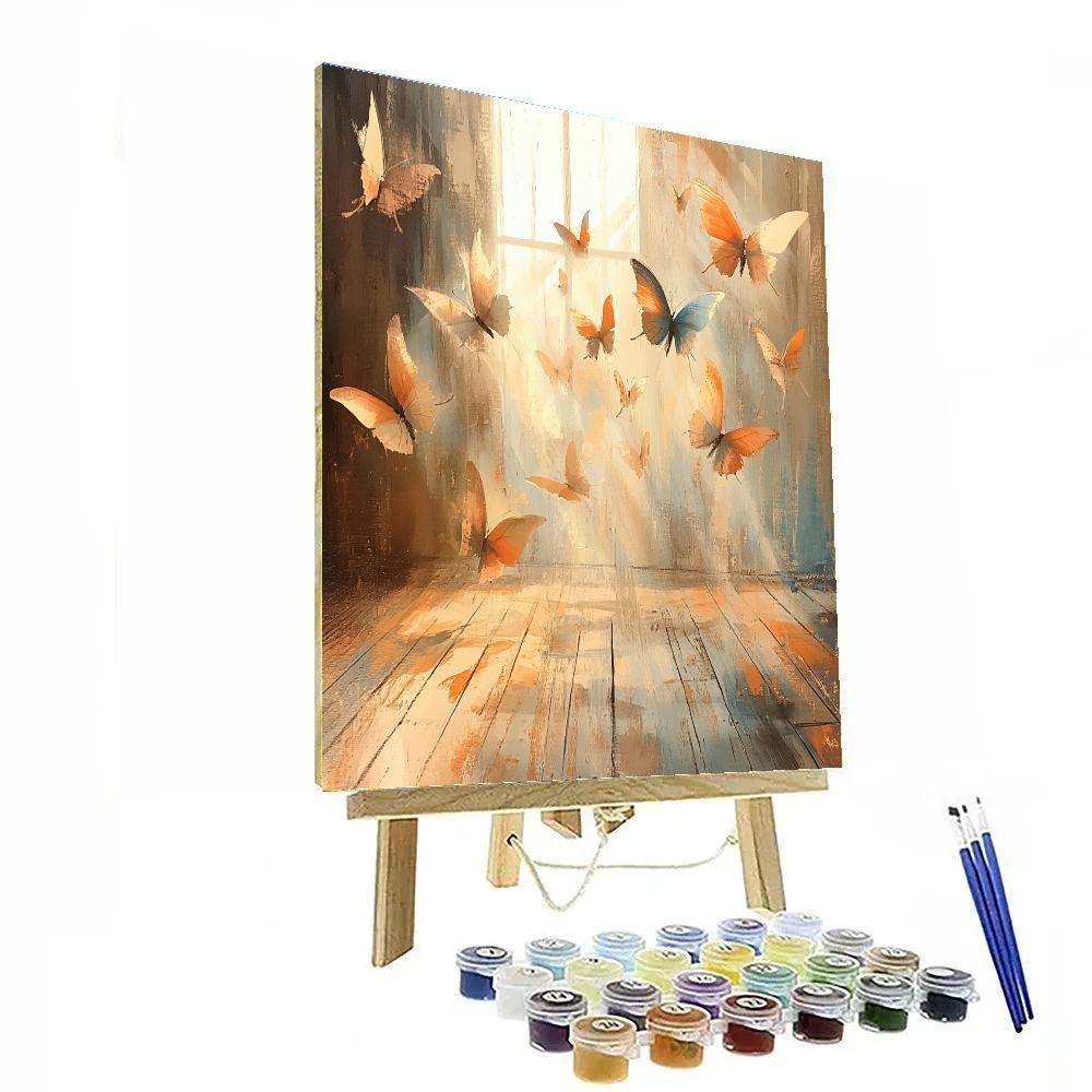 Degas Inspired Ballet Of Butterflies Number painting