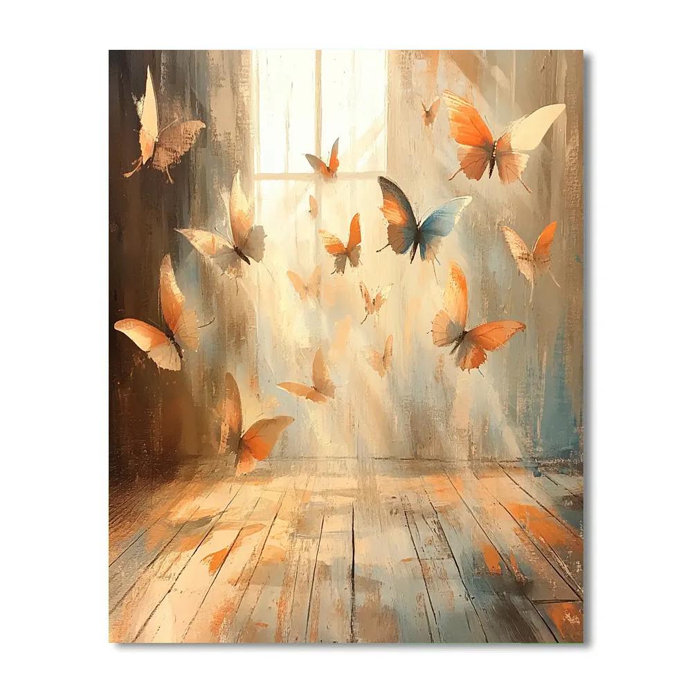 Degas Inspired Ballet Of Butterflies Number painting