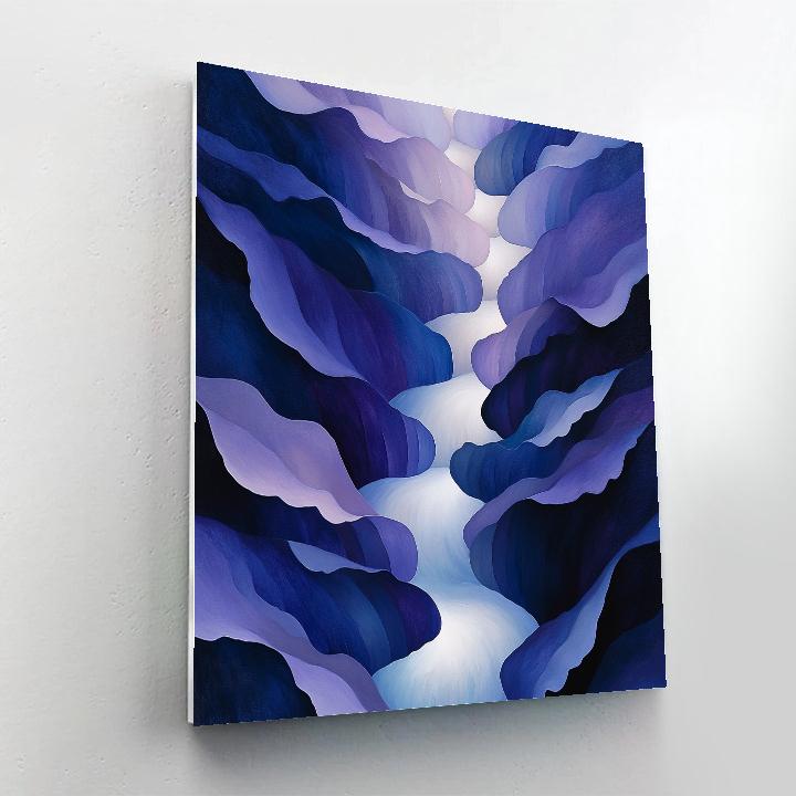 Georgia Okeeffe Inspired Violet Canyon Of Layered Petals Paint by numbers kits