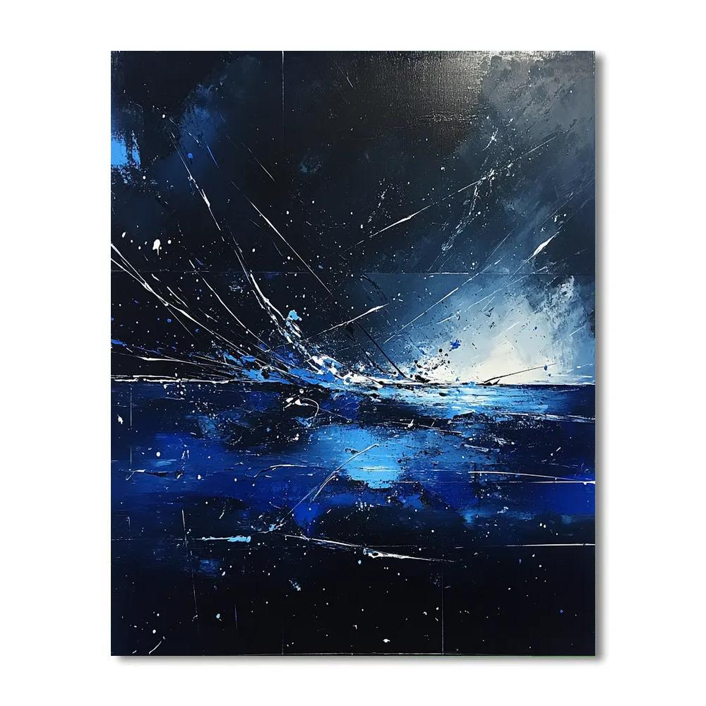 Jackson Pollock Inspired Nocturnal Tempest Veil paint by number