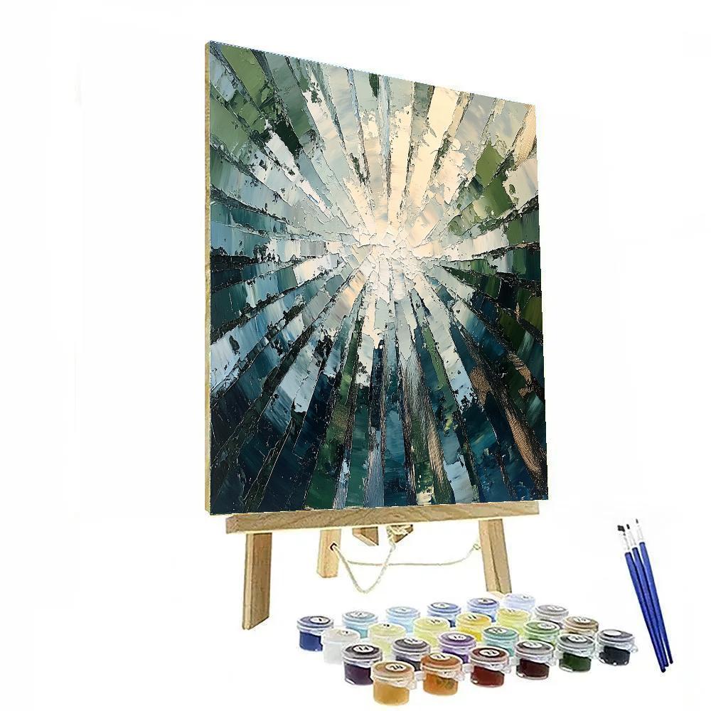 Jean-Paul Riopelle Inspired Frost Shattered Boreal Canopy paint by color