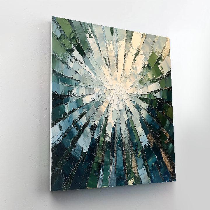 Jean-Paul Riopelle Inspired Frost Shattered Boreal Canopy paint by color