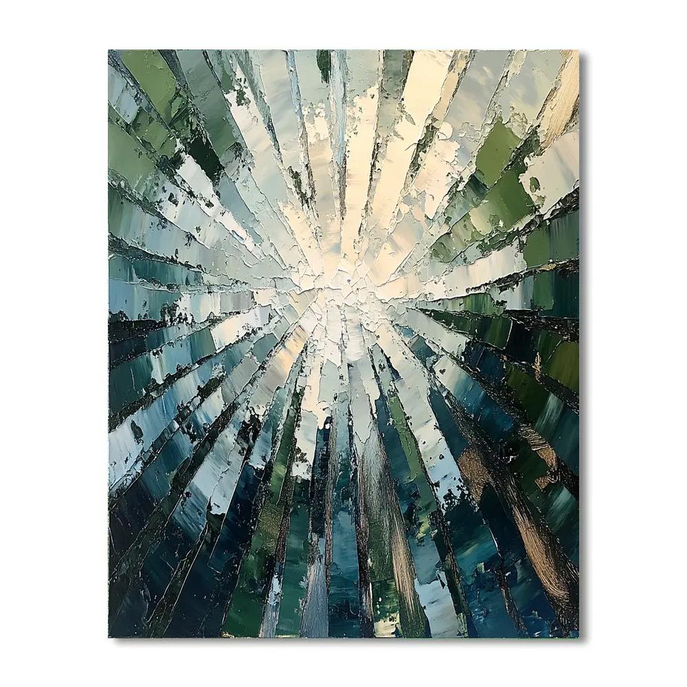 Jean-Paul Riopelle Inspired Frost Shattered Boreal Canopy paint by color