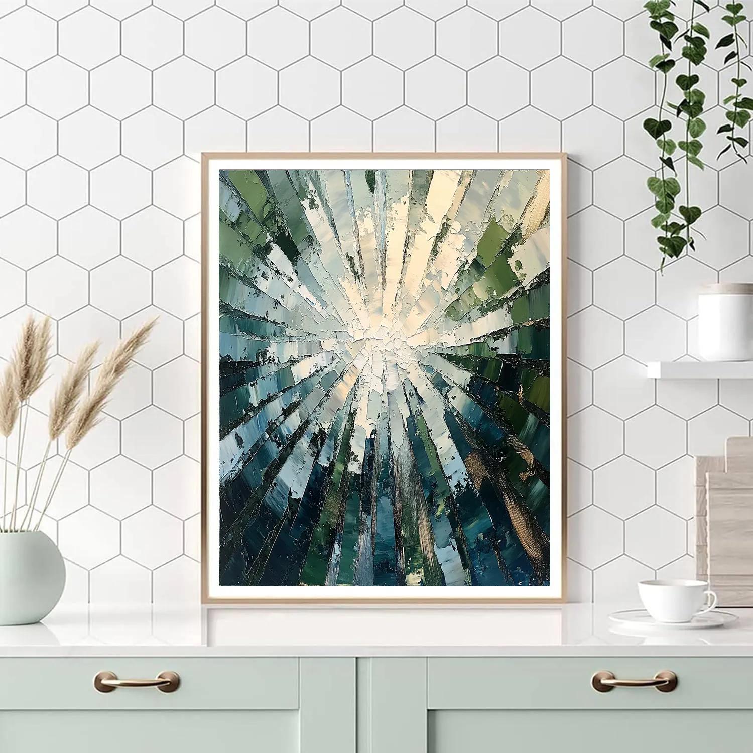 Jean-Paul Riopelle Inspired Frost Shattered Boreal Canopy paint by color