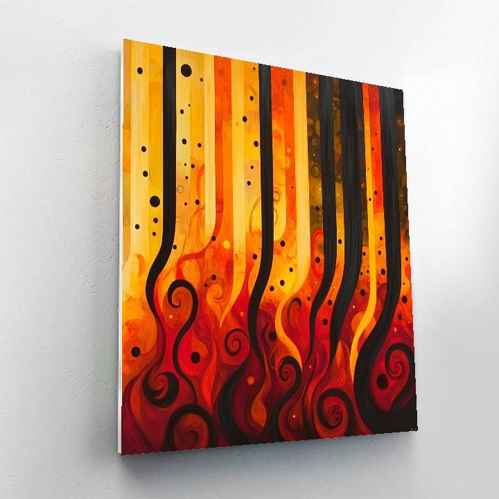 Jackson Pollock Inspired Ember Garden Rising Numbered painting kits