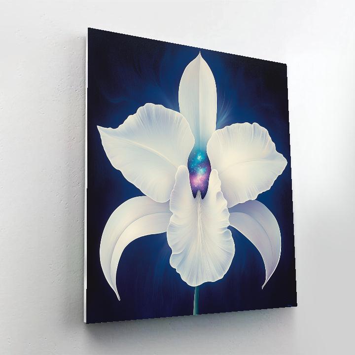 O Keeffe Inspired Orchid Nebula Still Life DIY paint by numbers