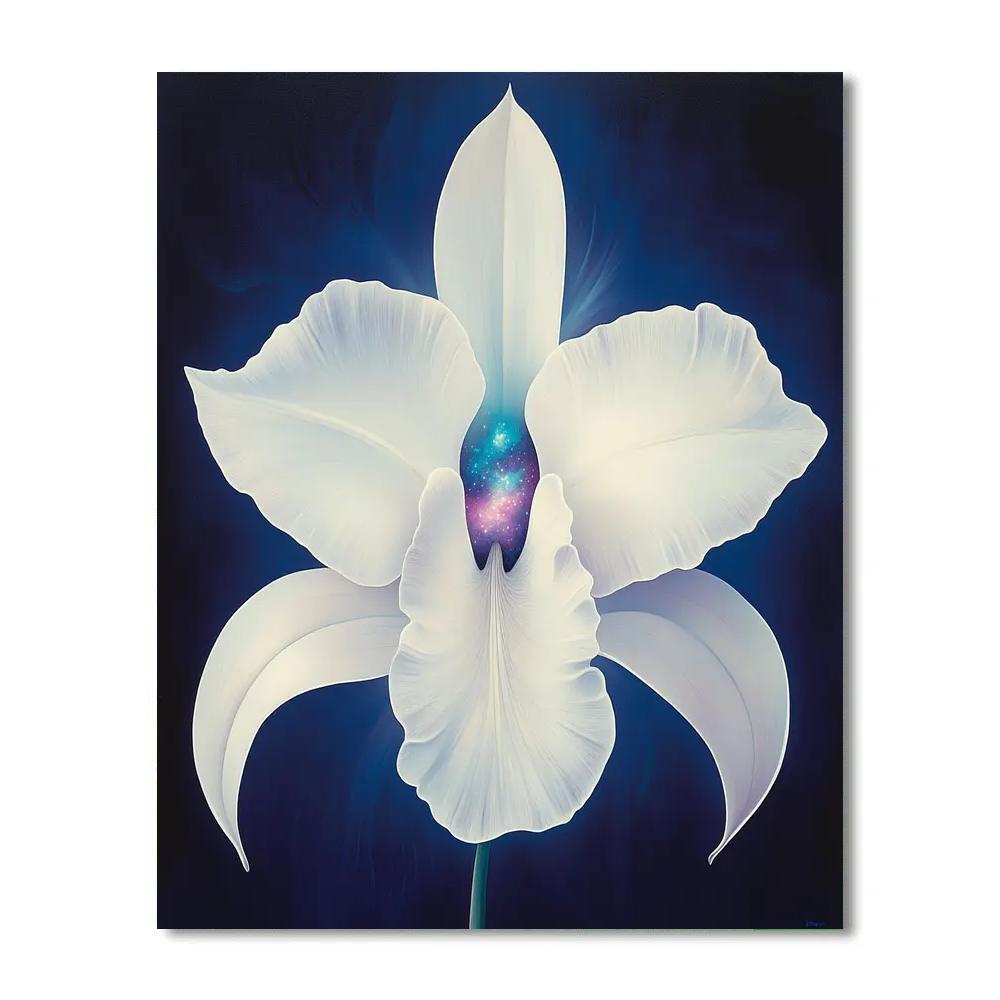 O Keeffe Inspired Orchid Nebula Still Life DIY paint by numbers