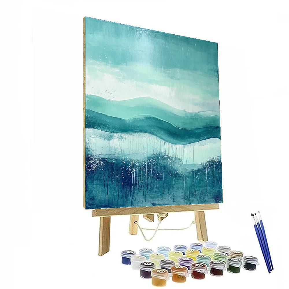 Jackson Pollock Inspired Frozen Aurora Drift Painting by numbers kit