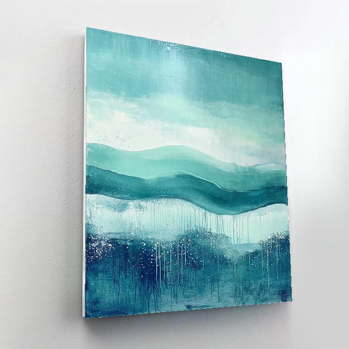 Jackson Pollock Inspired Frozen Aurora Drift Painting by numbers kit