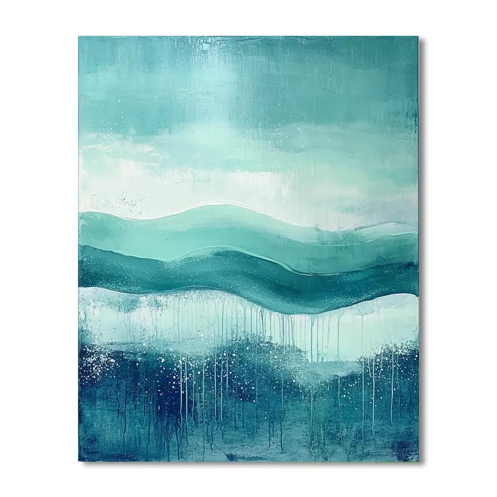 Jackson Pollock Inspired Frozen Aurora Drift Painting by numbers kit