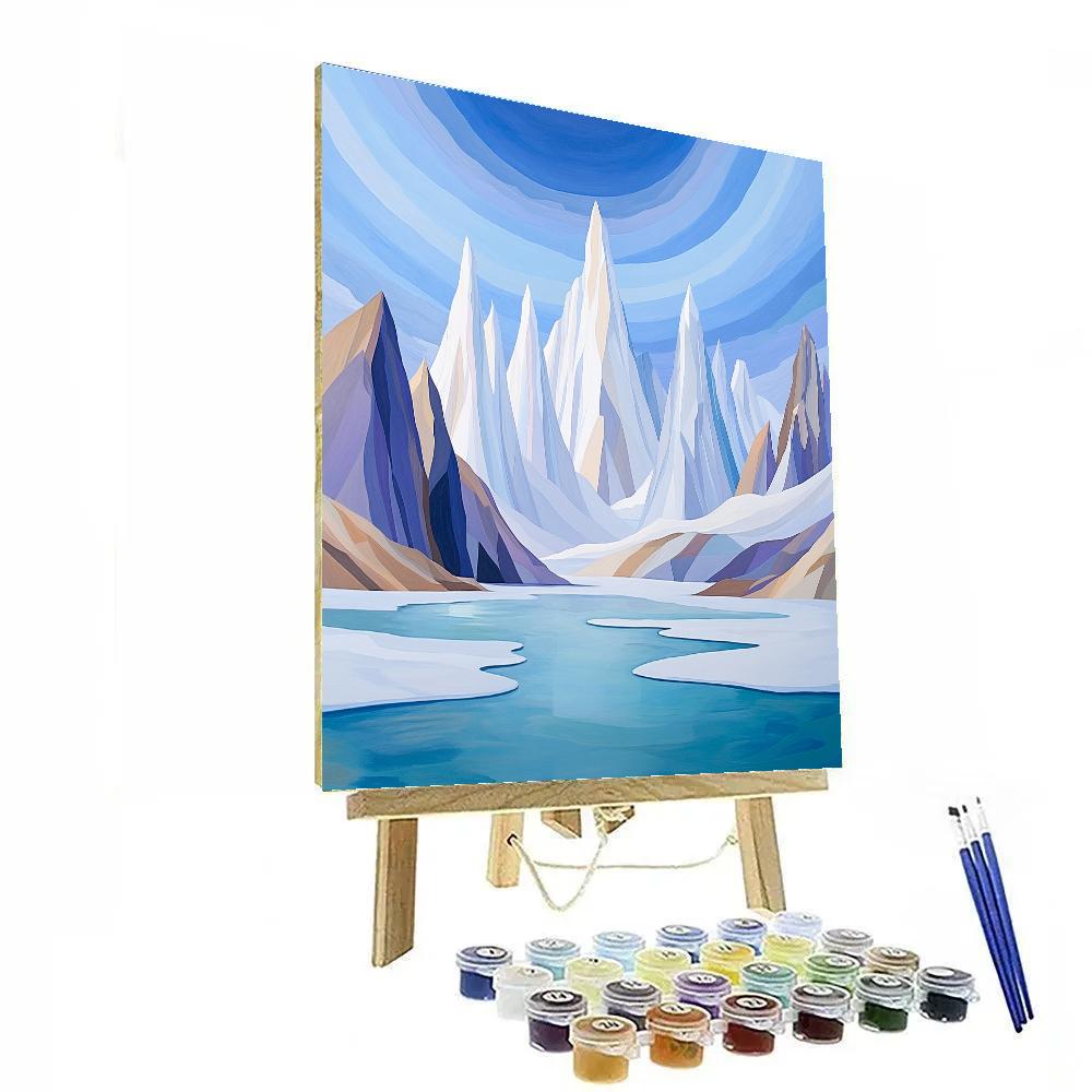 Lawren Harris Inspired Ascending Arctic Peaks Paint by numbers art