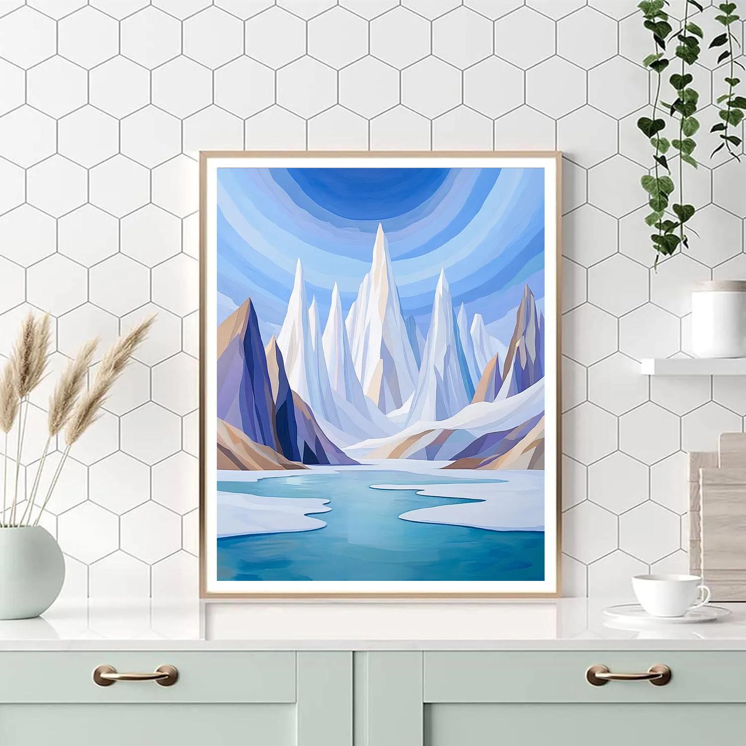 Lawren Harris Inspired Ascending Arctic Peaks Paint by numbers art