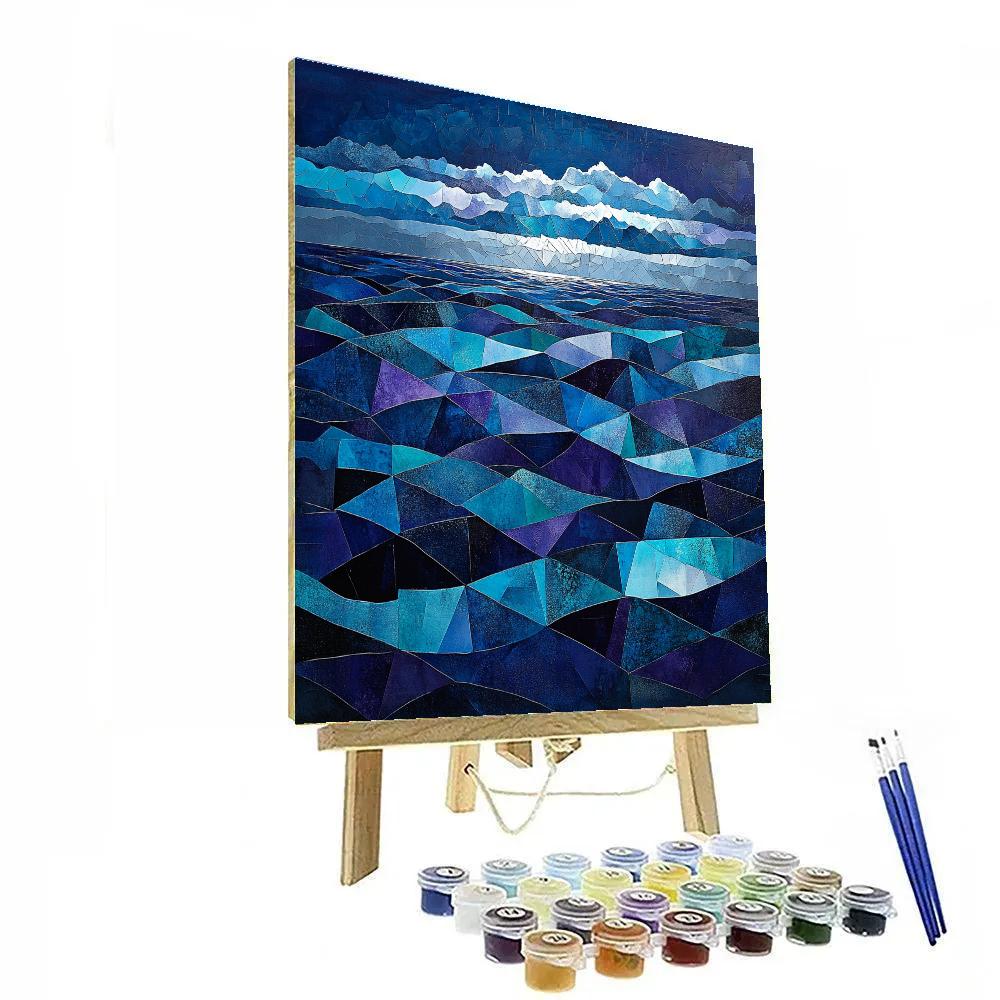 Pablo Picasso Inspired Abstract Storm Over Cubist Sea Paint by numbers kits