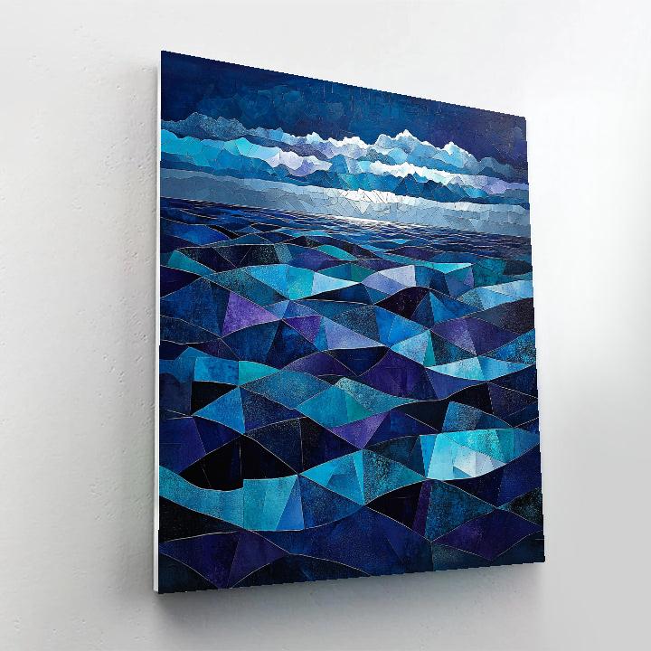 Pablo Picasso Inspired Abstract Storm Over Cubist Sea Paint by numbers kits