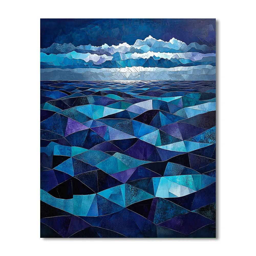 Pablo Picasso Inspired Abstract Storm Over Cubist Sea Paint by numbers kits