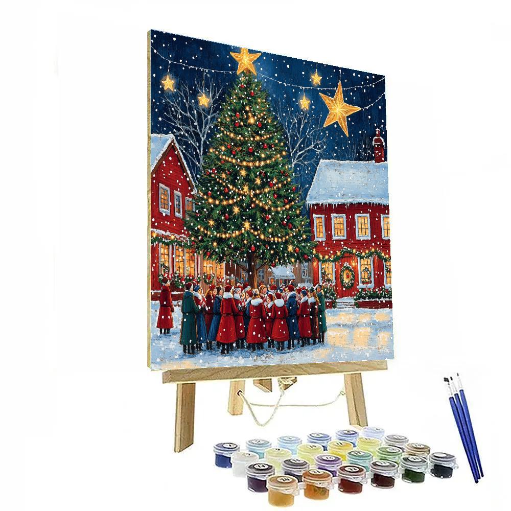 Starlit Christmas Eve Choir Numbered painting kits
