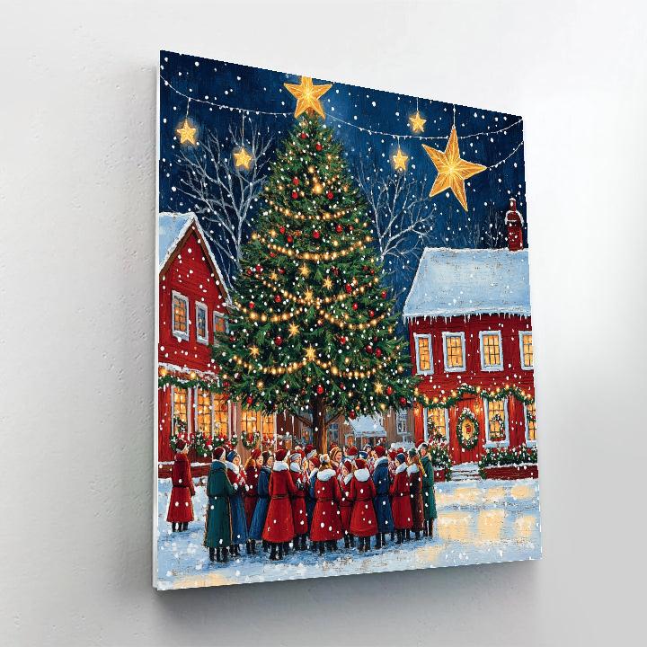 Starlit Christmas Eve Choir Numbered painting kits