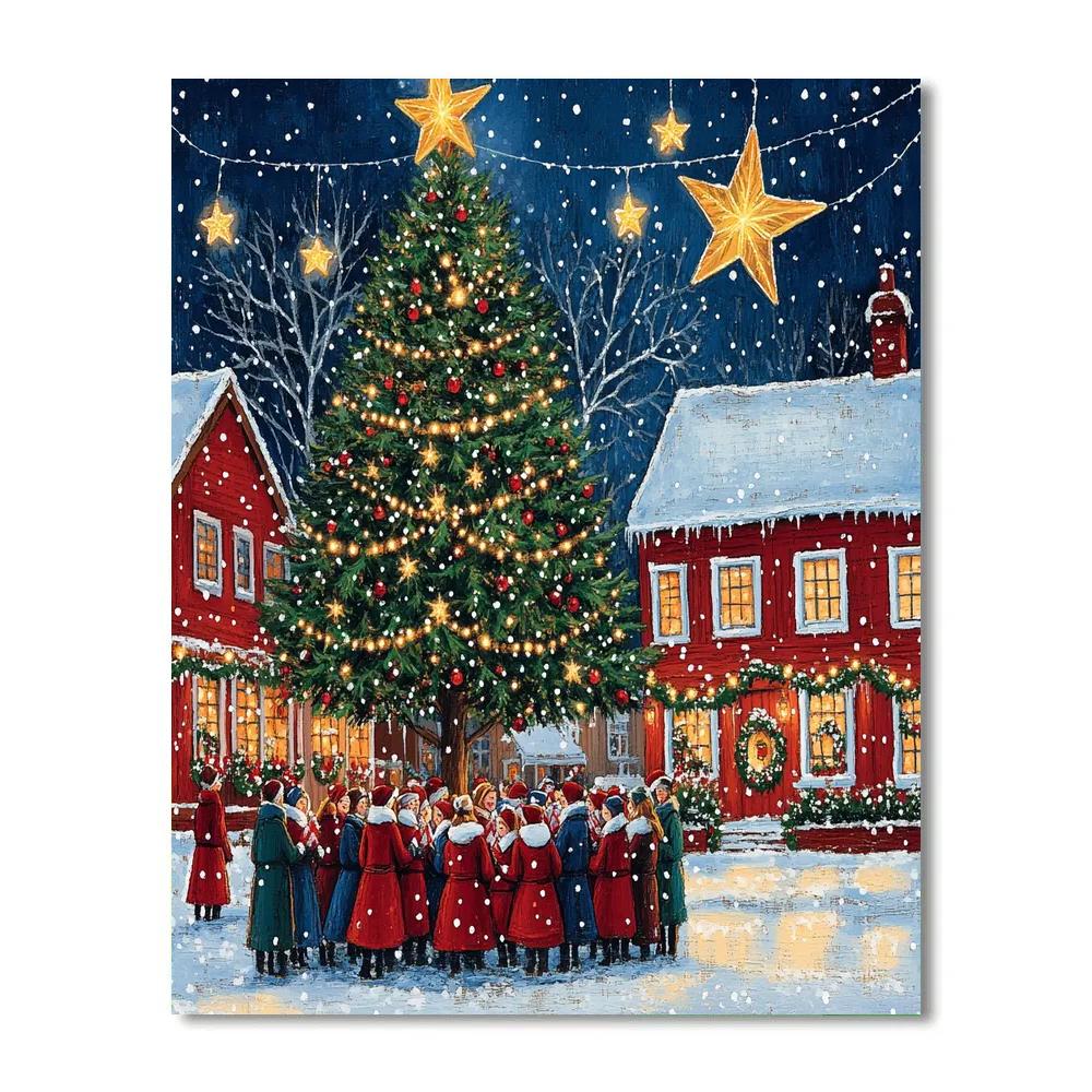 Starlit Christmas Eve Choir Numbered painting kits