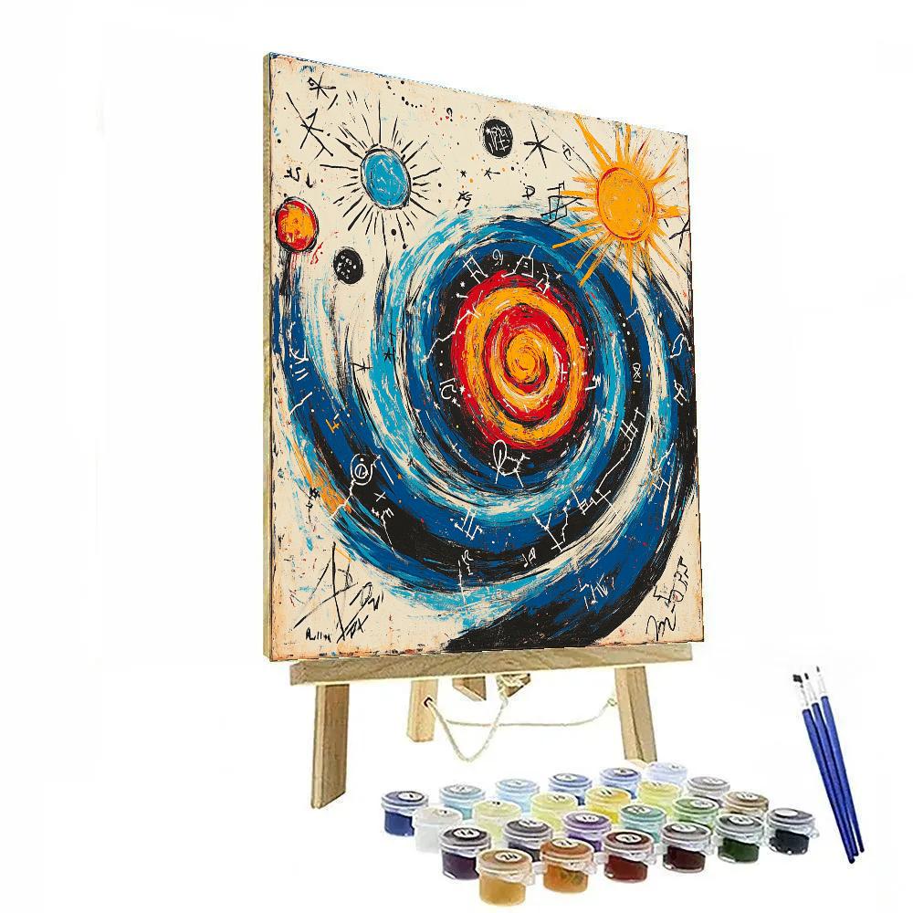 Jean Michel Basquiat Inspired Cosmic Inner Voice paint by numbers