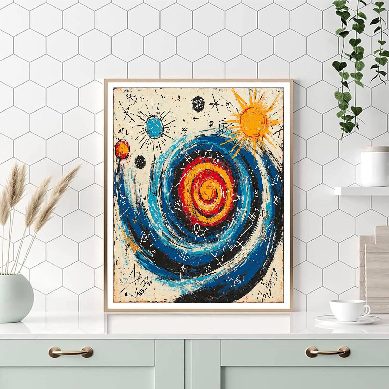 Jean Michel Basquiat Inspired Cosmic Inner Voice paint by numbers