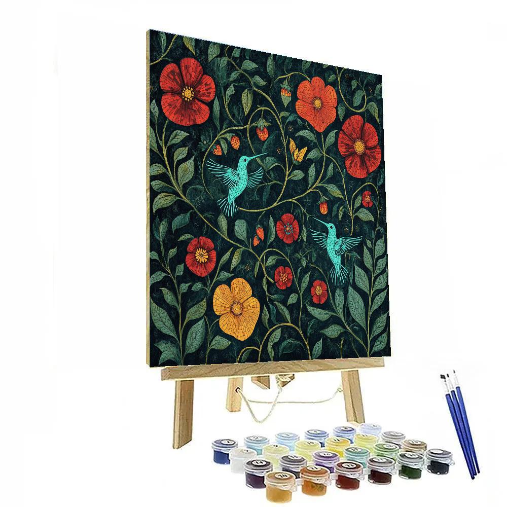 Frida Kahlo Inspired Jungle Of Remembered Hearts painting number kit