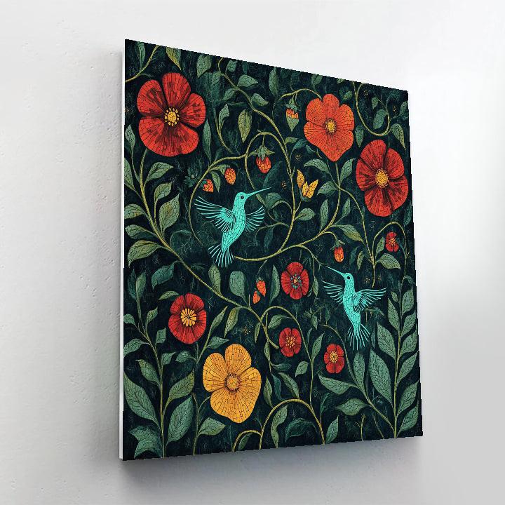 Frida Kahlo Inspired Jungle Of Remembered Hearts painting number kit