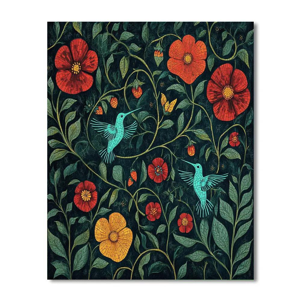 Frida Kahlo Inspired Jungle Of Remembered Hearts painting number kit