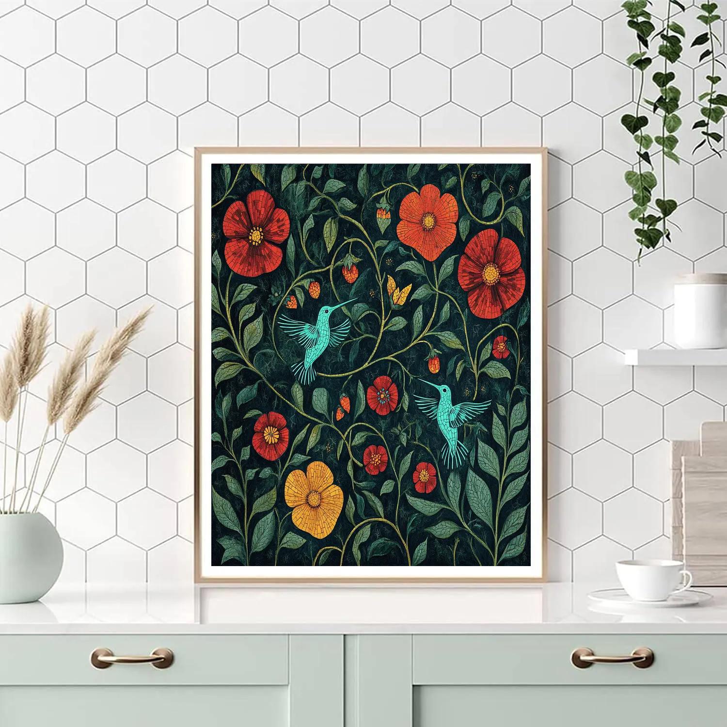 Frida Kahlo Inspired Jungle Of Remembered Hearts painting number kit