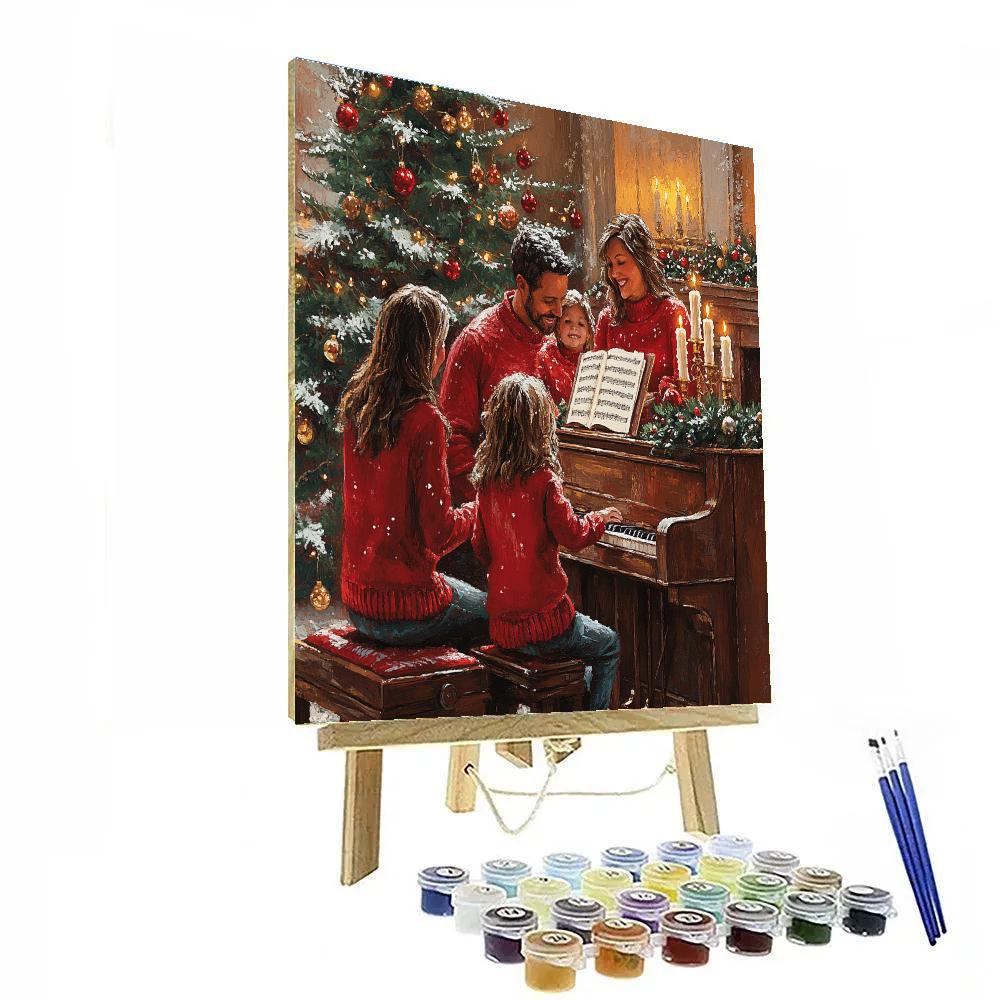 Candlelit Carol Around The Piano Paint by numbers art