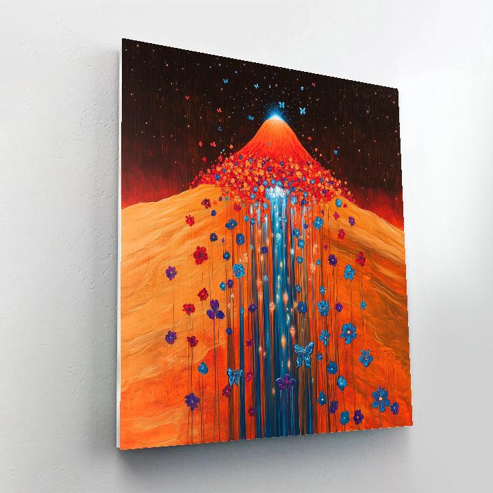 Frida Kahlo Inspired Volcano Of Silent Tears Numbered painting kits