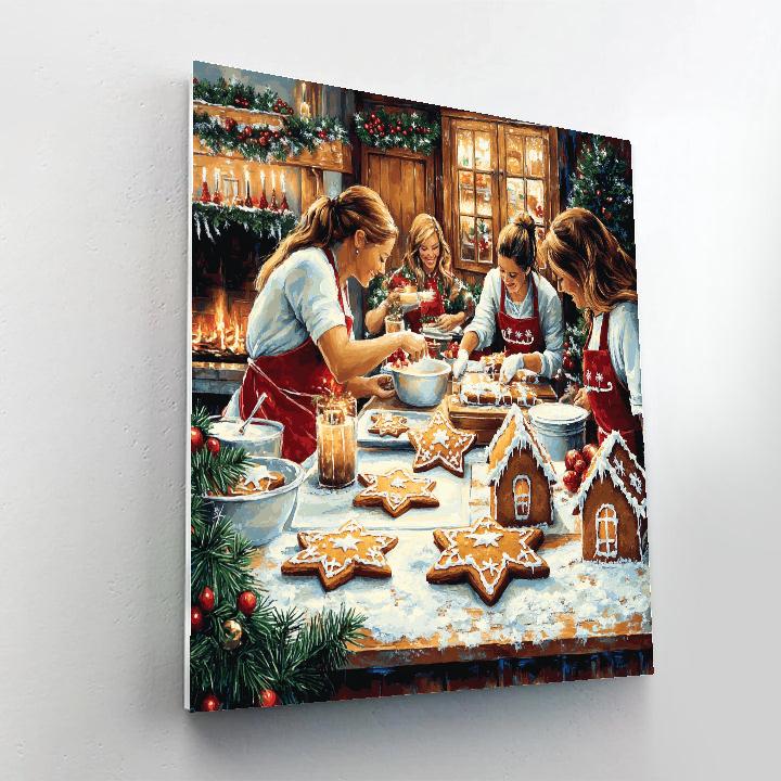 Holiday Baking Together paint by number
