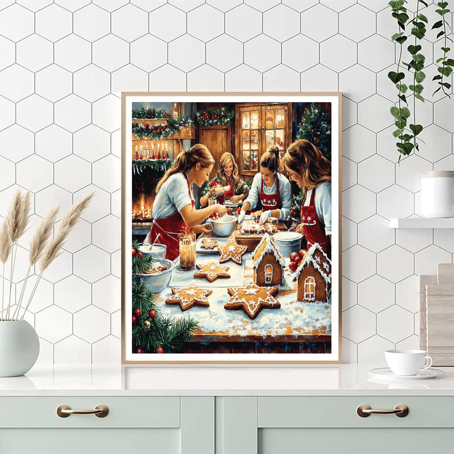 Holiday Baking Together paint by number