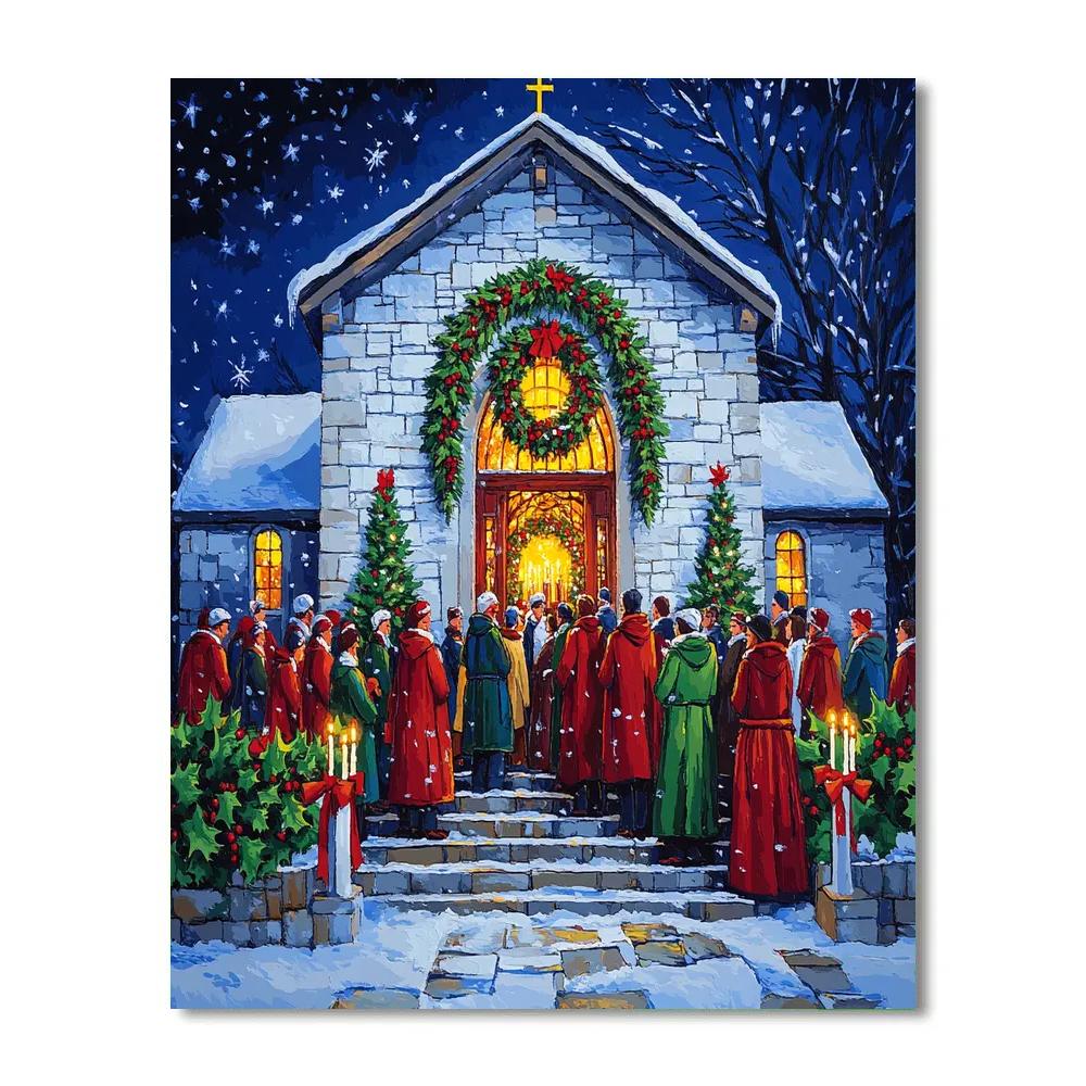 Midnight Mass Doorway Welcome Paint by numbers kits