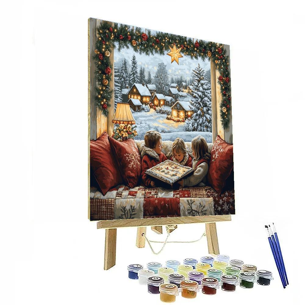 Christmas Story By The Window paint by number