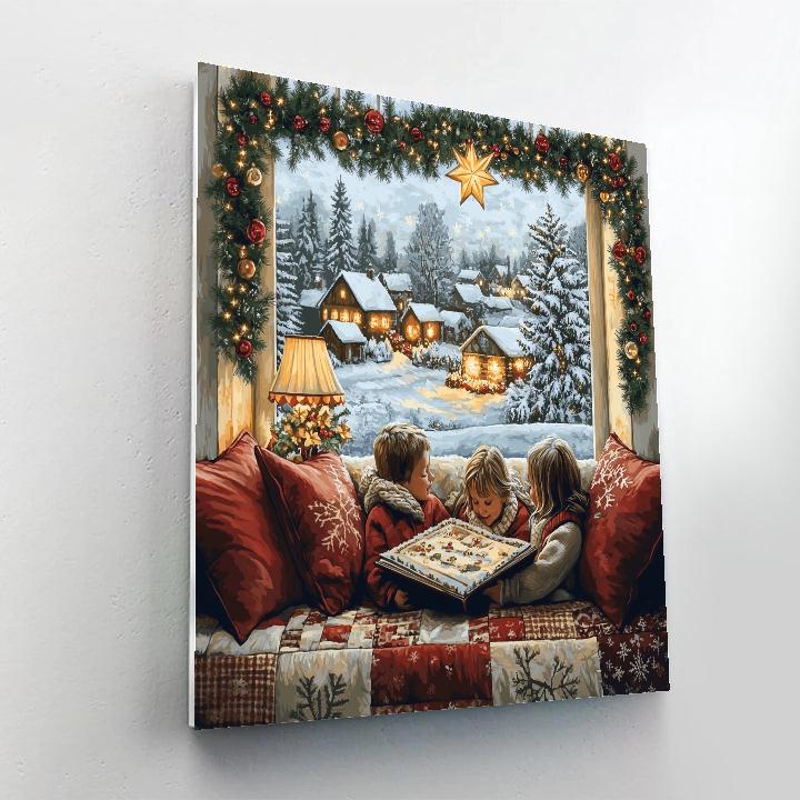 Christmas Story By The Window paint by number