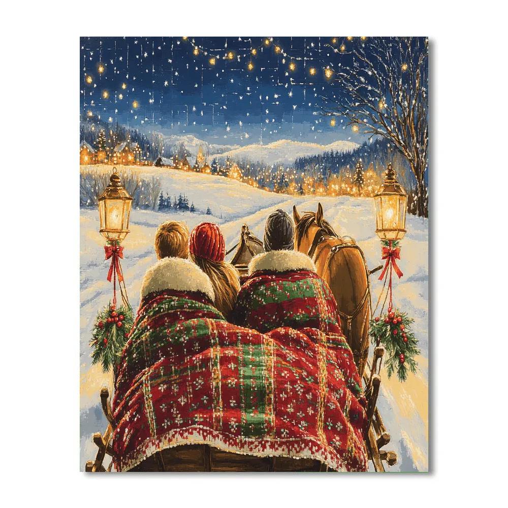 Sleigh Ride With Friends Paint by numbers kits
