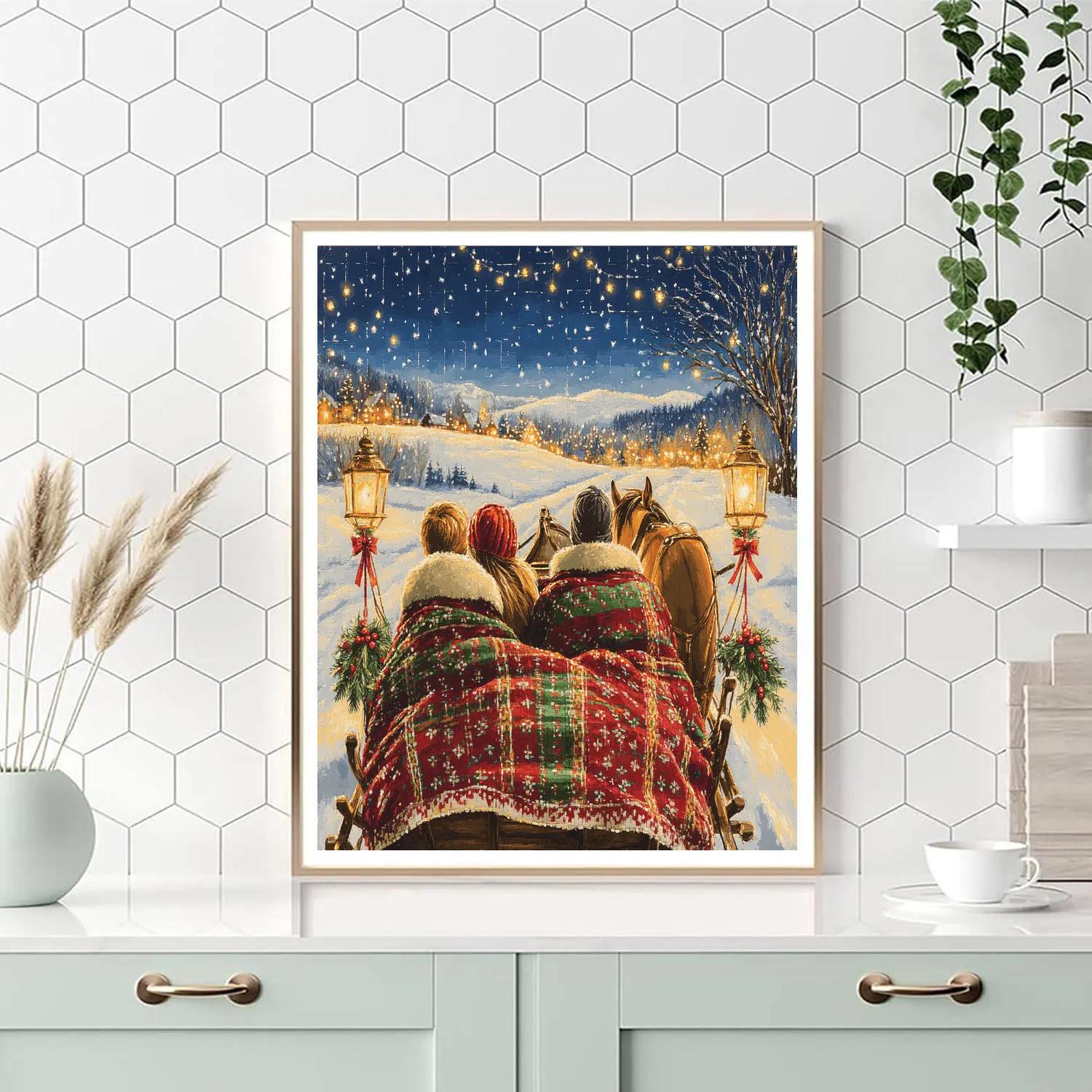Sleigh Ride With Friends Paint by numbers kits